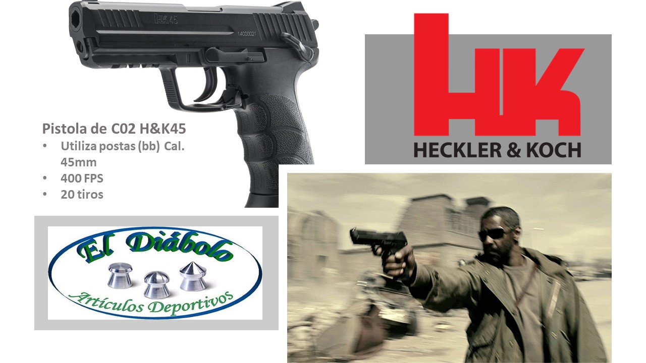 Pistola de CO2 Heckler & Koch HK45